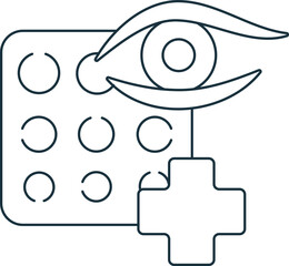 Ophtalmology icon. Monochrome simple sign from medical speialist collection. Ophtalmology icon for logo, templates, web design and infographics.