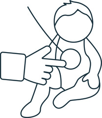 Pediatrics icon. Monochrome simple sign from medical speialist collection. Pediatrics icon for logo, templates, web design and infographics.