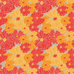 Floral wallpaper - seamless pattern.