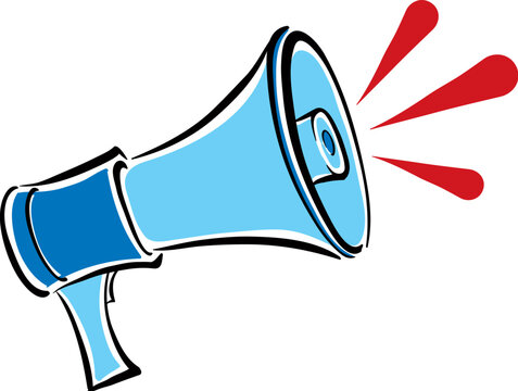 Megaphone, retro loudspeaker, vector illustration.