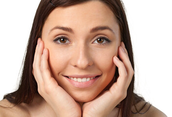 Portrait of beautiful young woman with  make-up