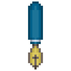 Pixel illustration of a fountain pen