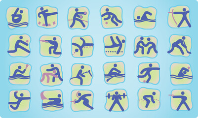 Symbols of summer Olympic sports