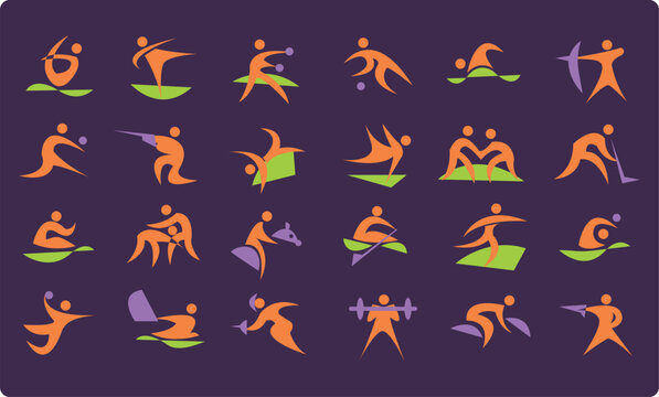 Symbols of summer Olympic sports