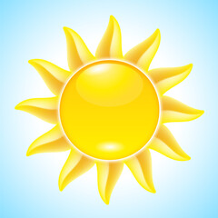 Summer hot Cartoon Sun. Illustration for design