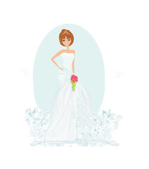 Fototapeta premium Beautiful bride card