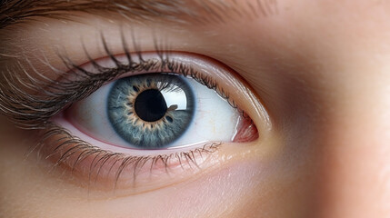 girl macro of eye and pupil. generative ai