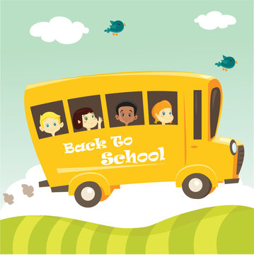 School bus, vector illustration