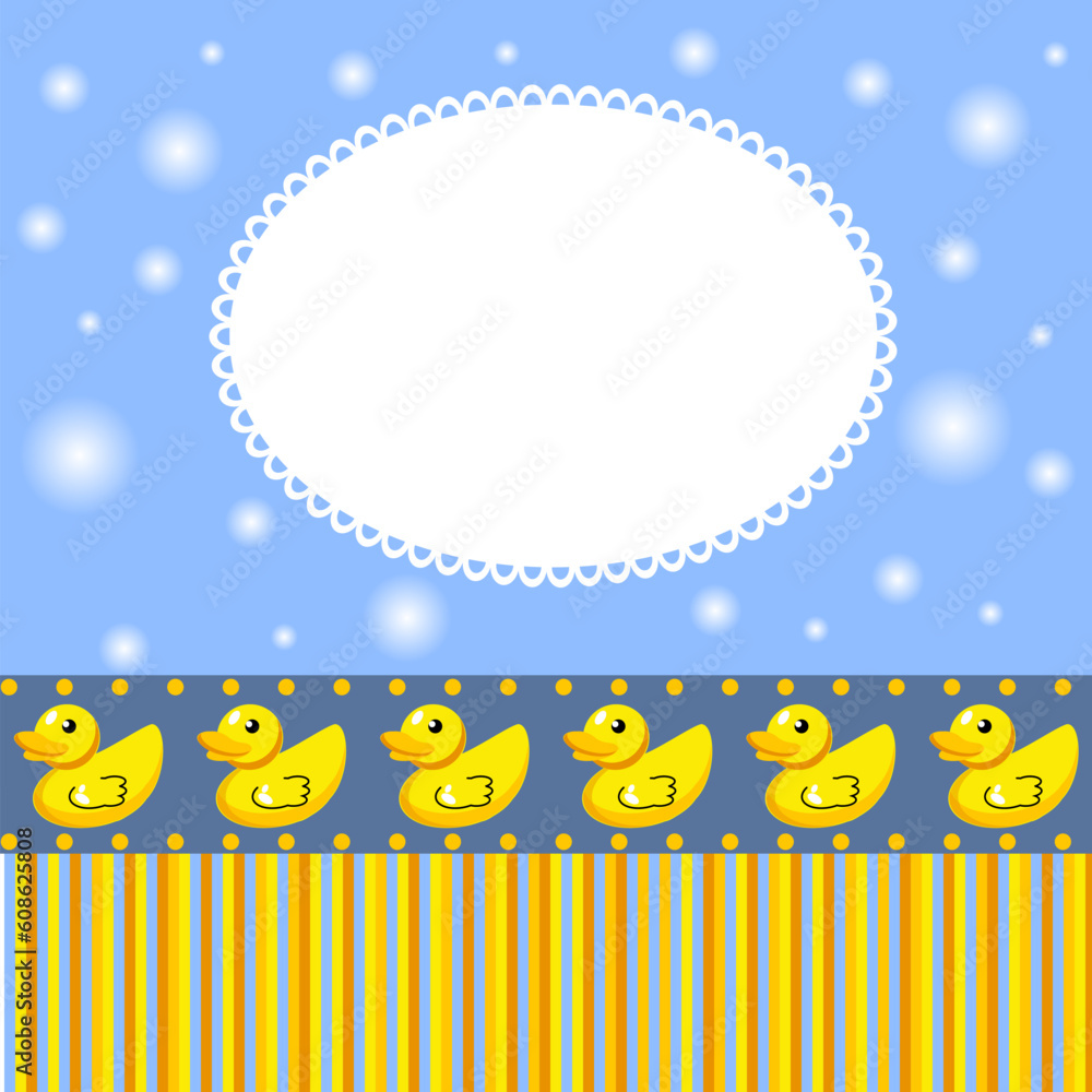 Poster background with duck for little boy. also available as a vector in adobe illustrator eps format, com