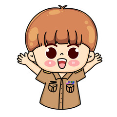 Obraz premium cartoon teacher thailand