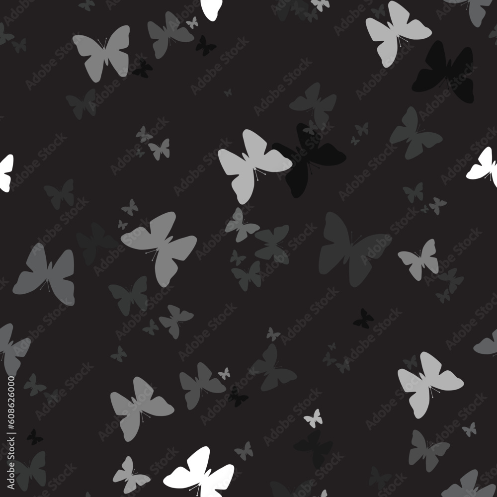 Poster seamless background with pattern of butterfly, nature vector illustration. element for design.
