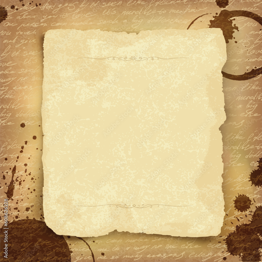 Poster abstract ancient manuscript background with space for text. vector, eps10