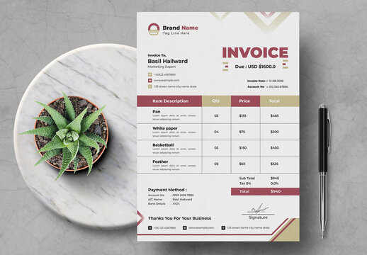 Business Invoice Design Template