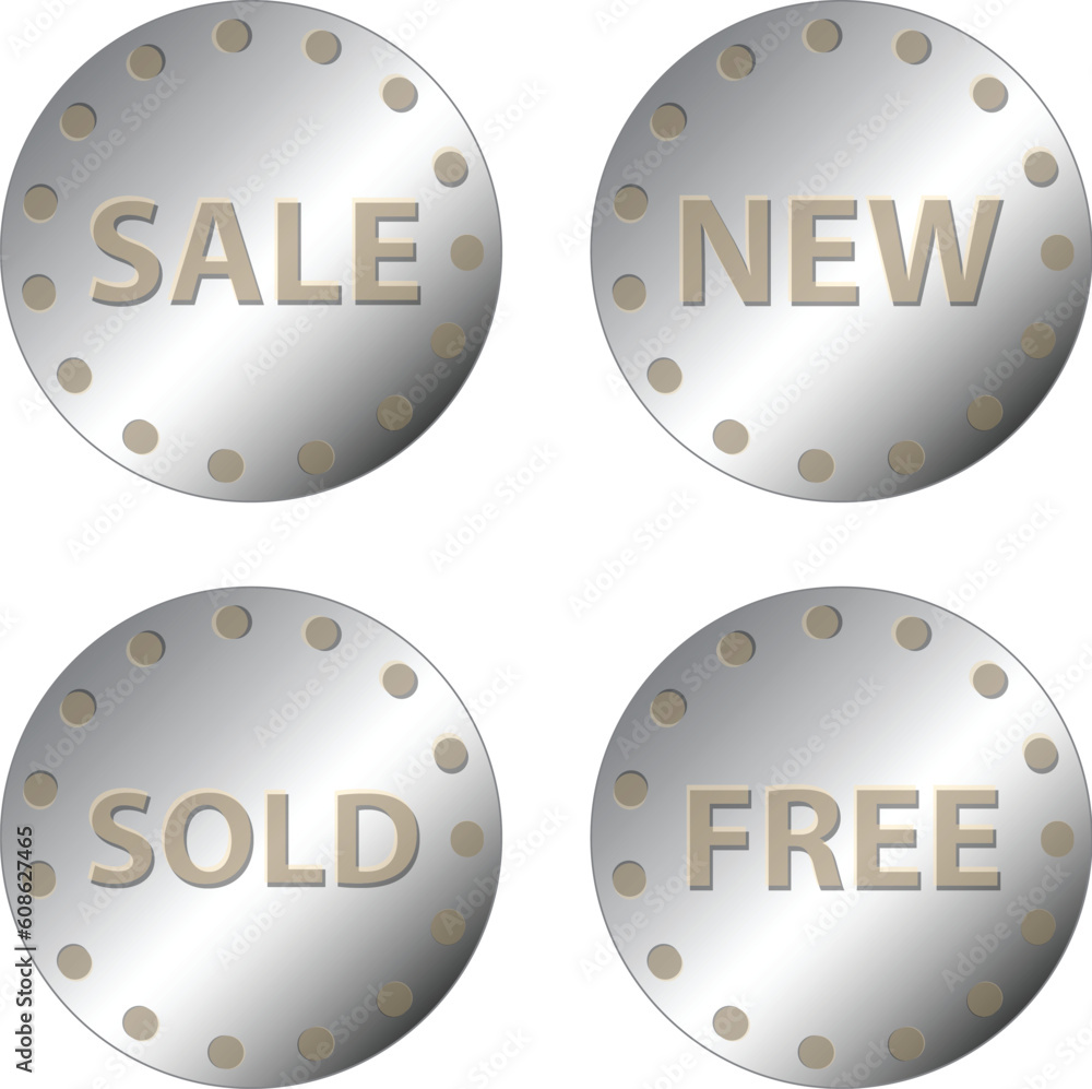 Poster web and print elements for commerce. vector illustration