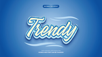 Trendy modern neon style 3d editable text effect graphic style