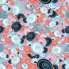 Seamless multi-colored abstract pattern on a decorative background
