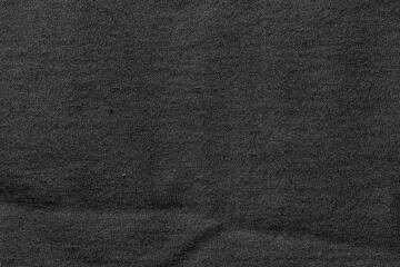 Black color fabric cloth polyester texture and textile background.