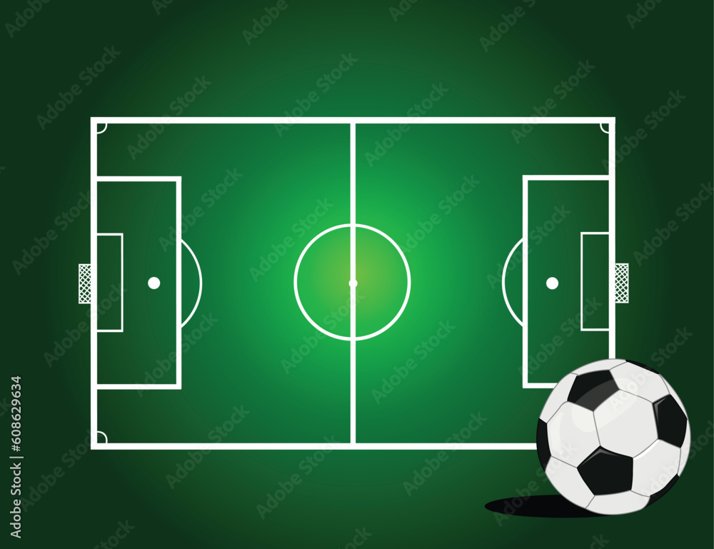 Wall mural vector soccer ball