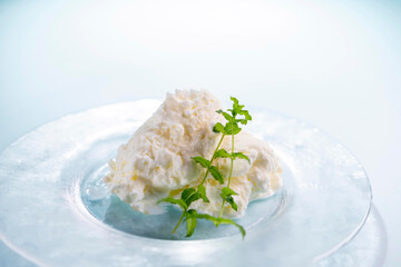 美味しいバニラのアイスクリーム