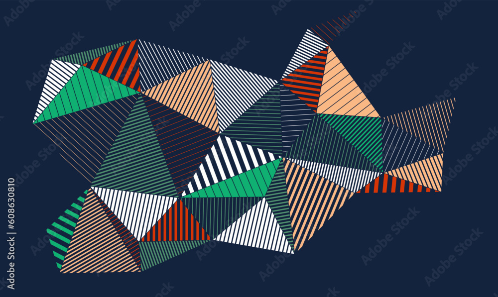 Poster abstract vector background low poly triangles style, polygonal geometric wallpaper dynamic art, arti