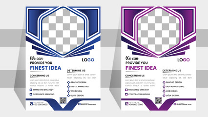 Naklejka premium Best Finest Idea Flyer Design Layout.