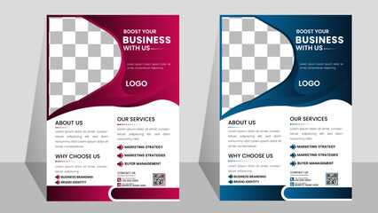 Vector Business Flyer Template.