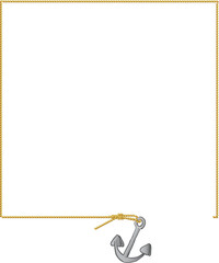 The rope with an anchor as a framework. Vector illustration. © Designpics