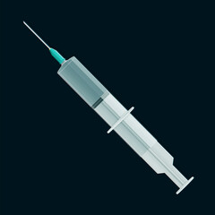 Medical syringe and needle Also available as a Vector in Adobe illustrator EPS format, compressed in a zip file. The vector version be scaled to any size without loss of quality.