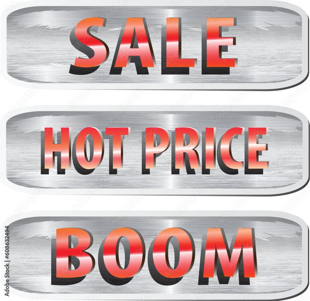Poster set of web elements for ecommerce. vector illustration