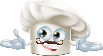 Illustration of a cute chef hat mascot