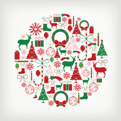 illustration drawing of Christmas background