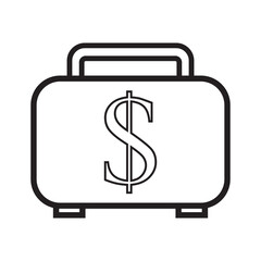 suitcase icon vector