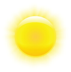 Sun with nice realistic rays and transparency ends. Vector illustration