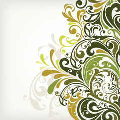 illustration drawing of floral background