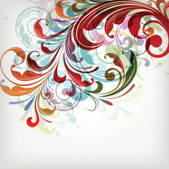 illustration drawing of floral background