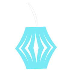 Tanabata Festival traditional paper decoration lantern illustration. Hand drawn flat style vector, isolated. Traditional Japanese holiday design element, Japan summer event, star festival