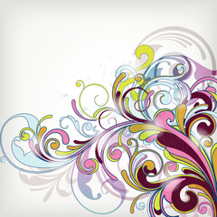 illustration drawing of floral background