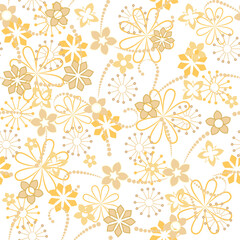 Fototapeta na wymiar seamless floral pattern on white background