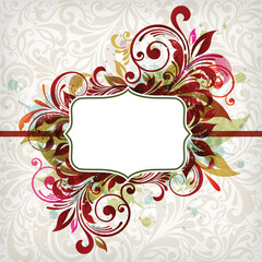 illustration drawing of floral frame