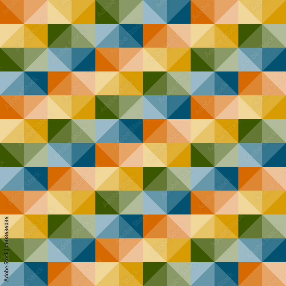 Aufkleber vector seamless simple geometric pattern with 3d illusion