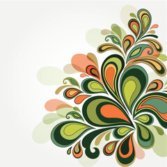 illustration drawing of floral background