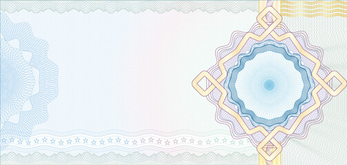 Secured Guilloche Background for Voucher, Gift Certificate, Coupon or Banknote /  layers are included for easy editing