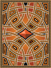 Background with the Arabian patterns in a vector