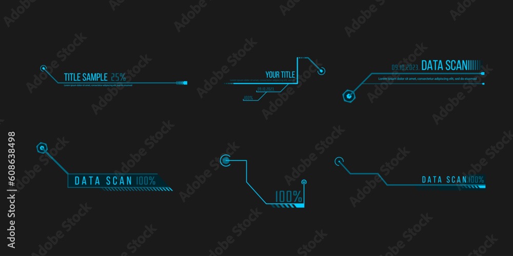 Poster abstract virtual control panel layout texture concept design. hud futuristic user screen basic eleme