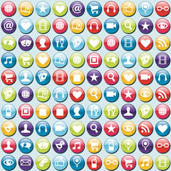 Smartphone app icon set seamless background. Vector file layered for easy manipulation and customisation.