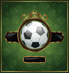 Illustartion football background with the ball - vector