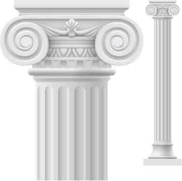 Roman column.  Illustration on white background for design