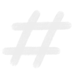 Symbol Hashtag Chalk Font School Kids Drawing Brush Handwriting