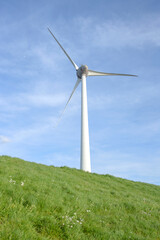 Westermeerdijk, Windmill park at sea, wind turbines, green technology landscape