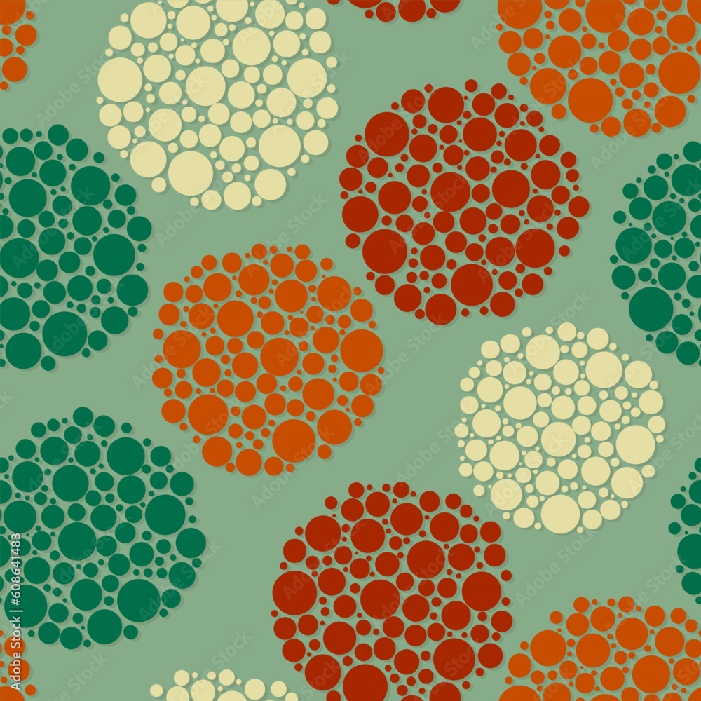 Poster vector abstract pattern with colorful balls, eps 8